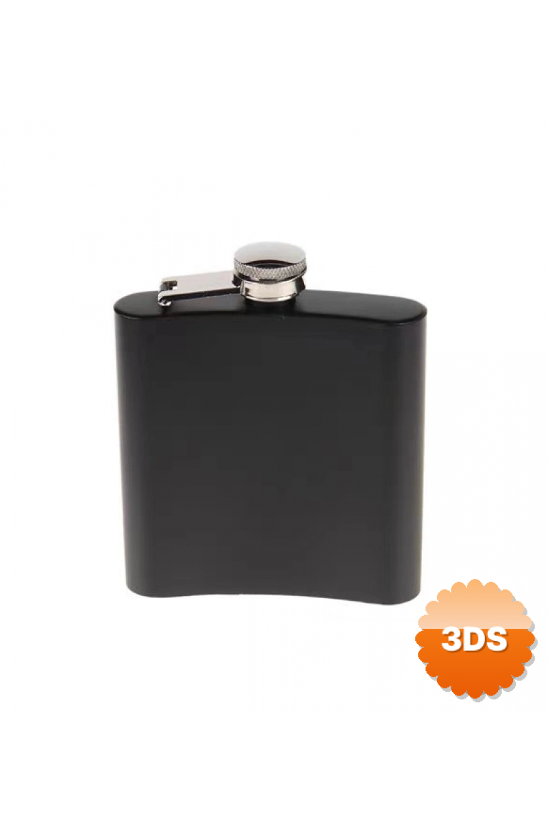 Siyah 9 Oz Çelik Cep İçki Kanyak Matarası