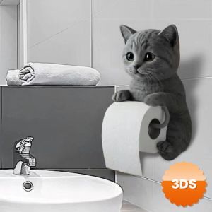 Kedi Tasarımlı Tuvalet Kağıtlığı