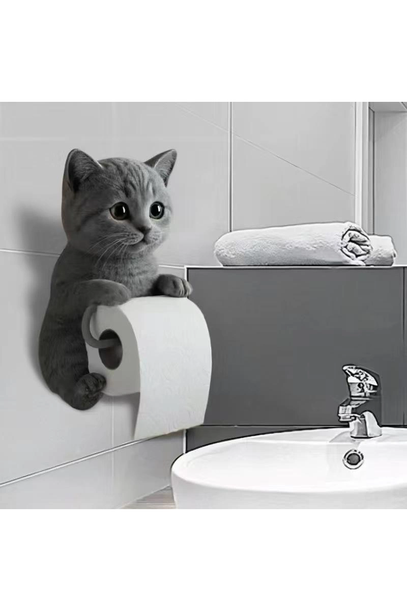 Kedi Tasarımlı Tuvalet Kağıtlığı