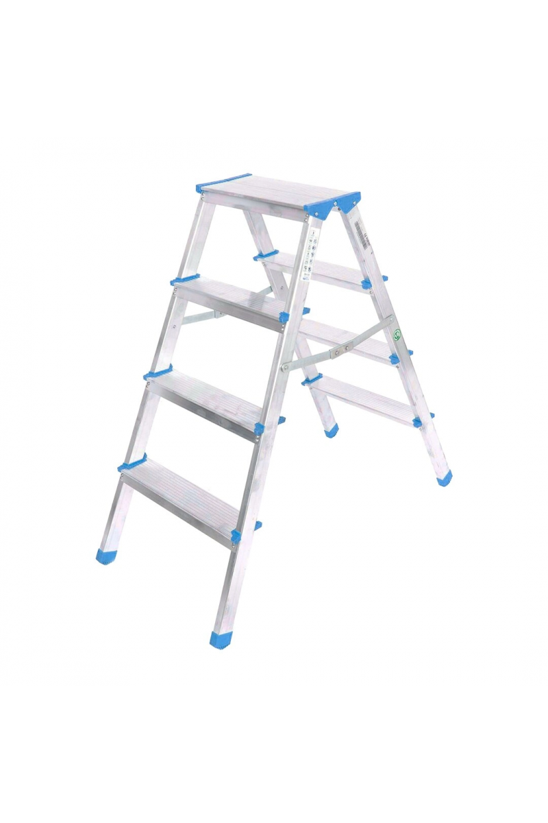 Çift Basamaklı Alüminyum Metal Merdiven Yükseklik 92cm Baş Genişlik 8cm