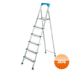 Merdiven 5+1 Basamaklı Metal Merdiven 125cm 120kg