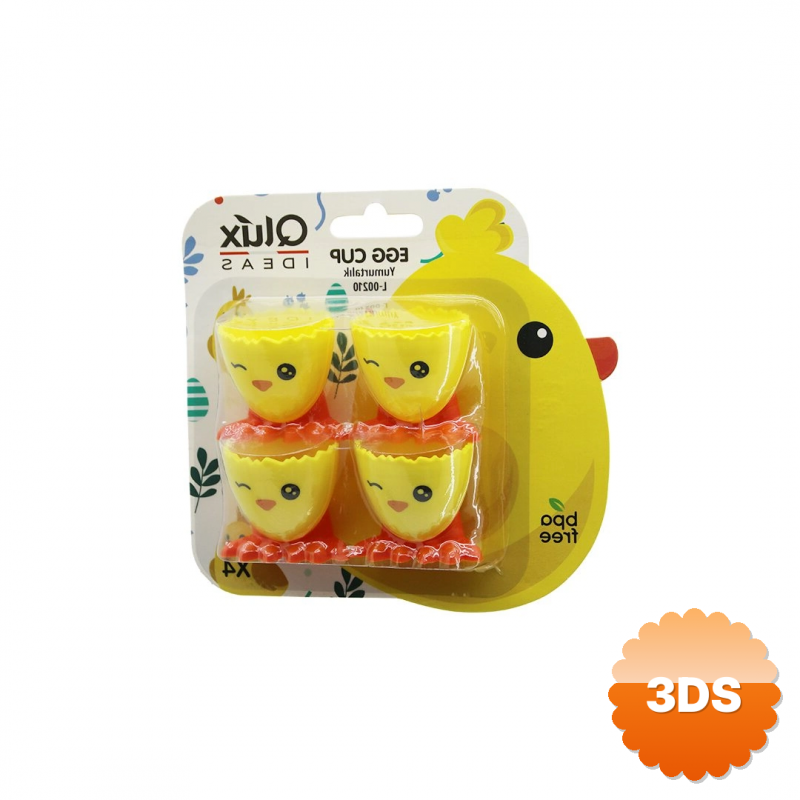 4pcs Yumurtalık Emoji Desen Renkli Plastik Civciv Ayaklı Kırık Yumurta Kabuk Model