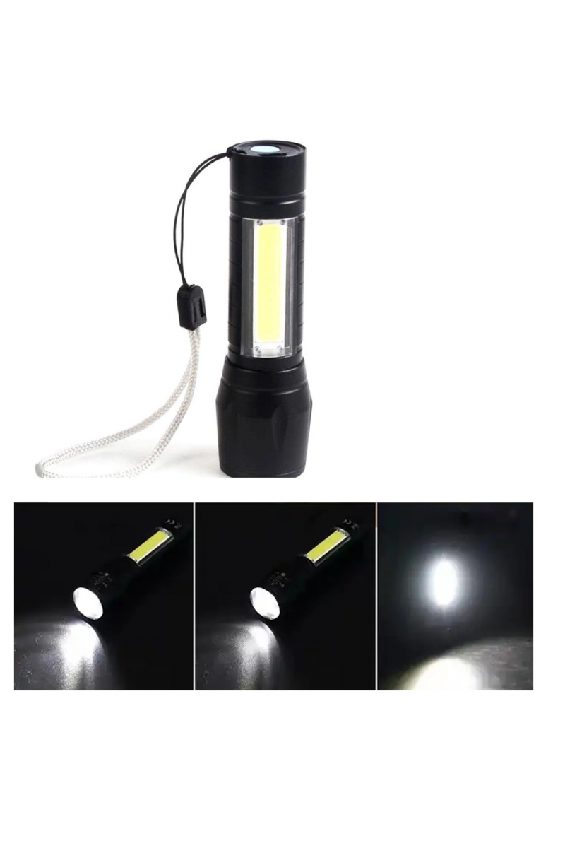 Mini Çok Güçlü Şarjli El Feneri Xpe - cob Led Wt - 030
