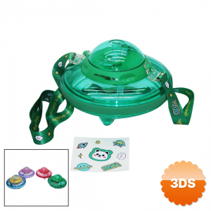 Matara Ufo Modeli Renkli Mika Kristal Suluk Matara Pipetli Taşıma Askılı 550ml