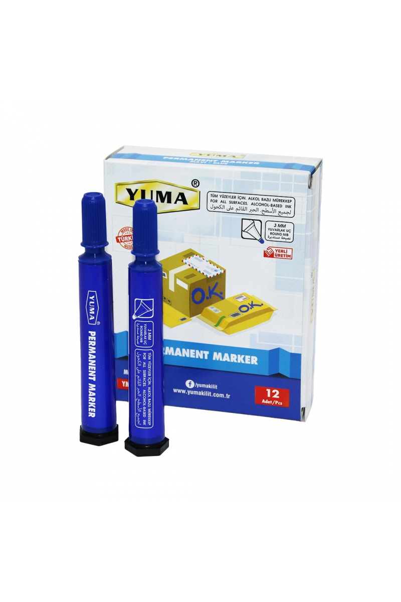 Yuma Ym - 790m Mavi Koli Kalemi 12 Adet