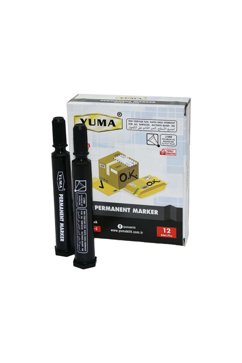 Yuma Ym - 790s Siyah Koli Kalemi 12 Adet