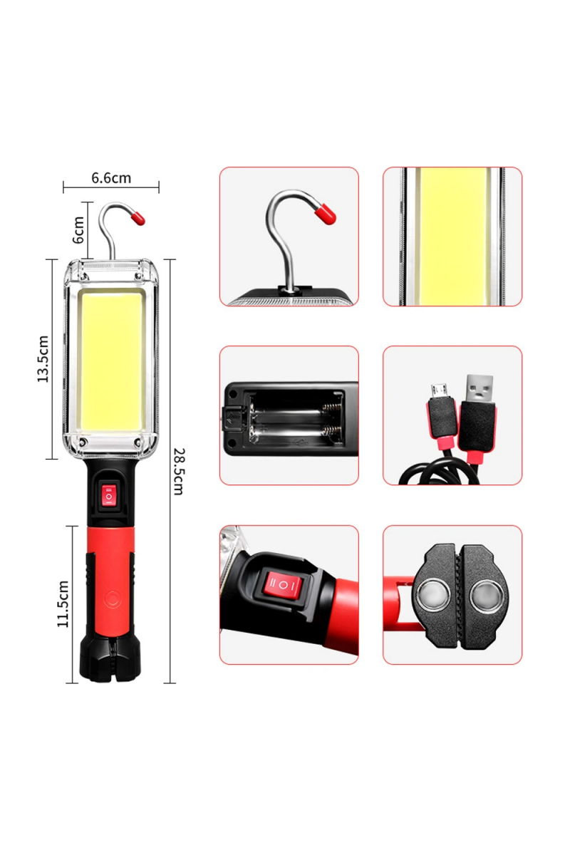 Usb Şarjlı Oto Tamirci Çalışma Lambası Wt - 733