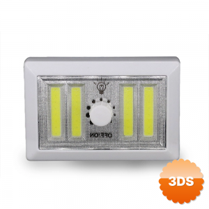 4 Ledli Pilli Led Lamba Güç Ayarlı Led Portatif Lamba Led Işık - Mıknatıslı Yapışkanlı