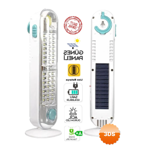 V - 005 42 Ledli+fener Solar Güneş Panelli Ultra Güçlü Ledli Şarjlı Işıldak