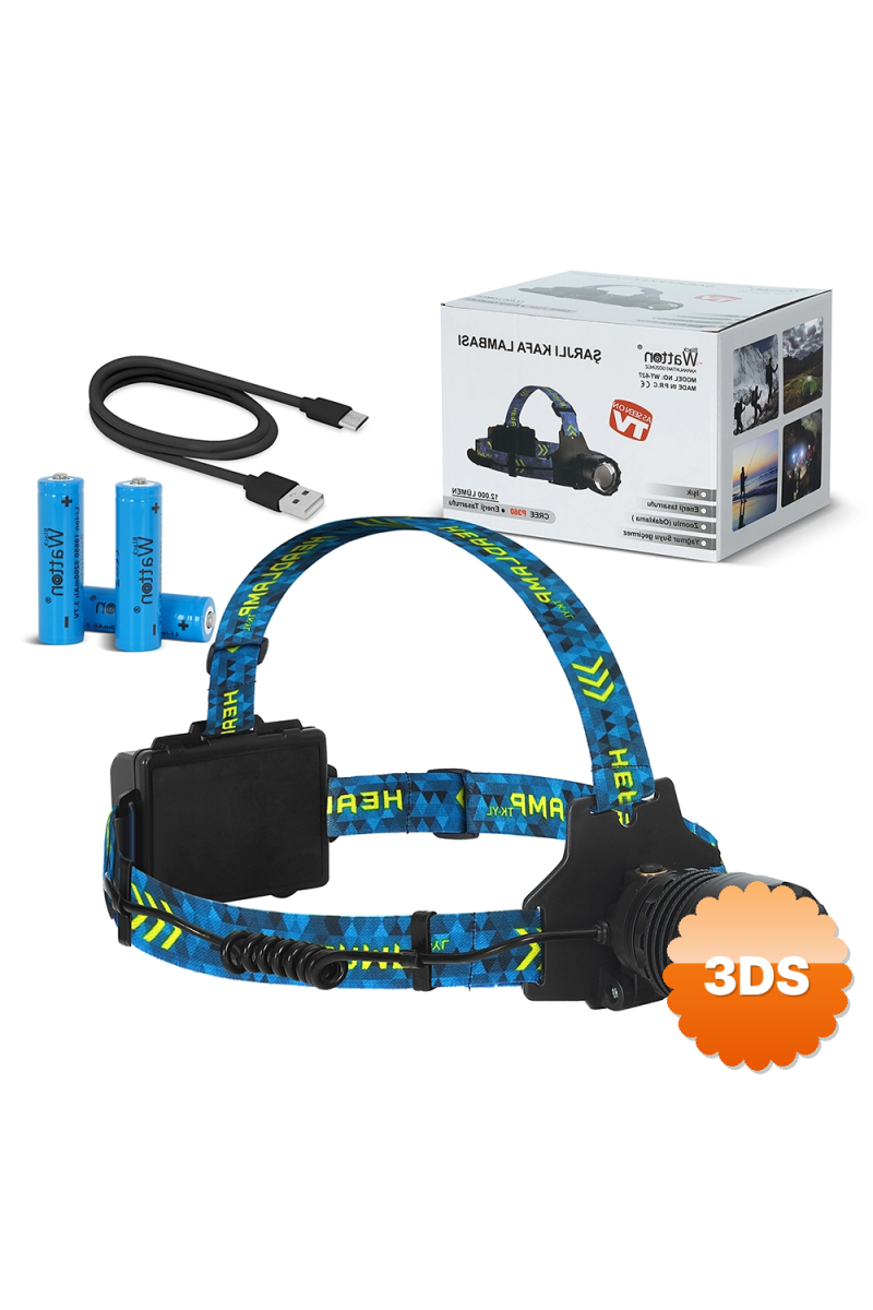 Cree P360 12.000 Lümen Şarjlı Kafa Lambası Wt - 627
