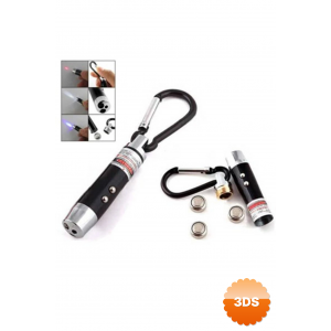 El Feneri Anahtarlık Işıklı Anahtarlık 3 Fonksyonlu Lazer Led Fener