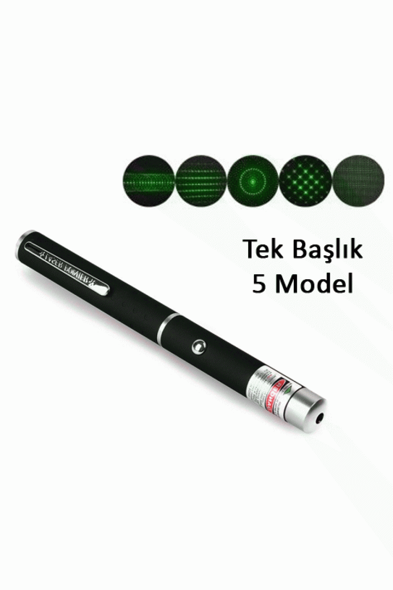 Yeşil Lazer Pointer 500 Mw 15 Km Etkili (tek Başlık 5 Model)