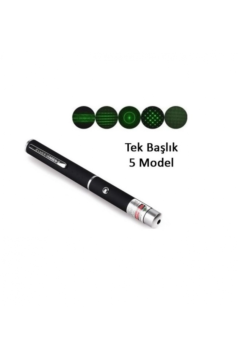 Yeşil Lazer Pointer 3000 Mw 15 Km Etkili (tek Başlık 5 Model)