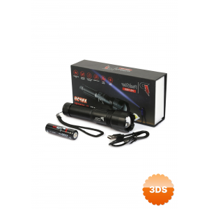 Peakstar Ps - 1600 Süper Parlak Led Zoomlu 5 Mod Su Geçirmez Profesyonel Kamp Bekçi Avcı Feneri