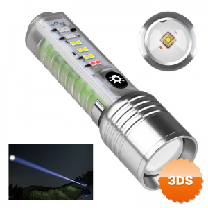 Profesyonel Tg Led Güçlü 8 Modlu Type - c 1000 Lümen Polis Çakarlı Şarjlı El Feneri