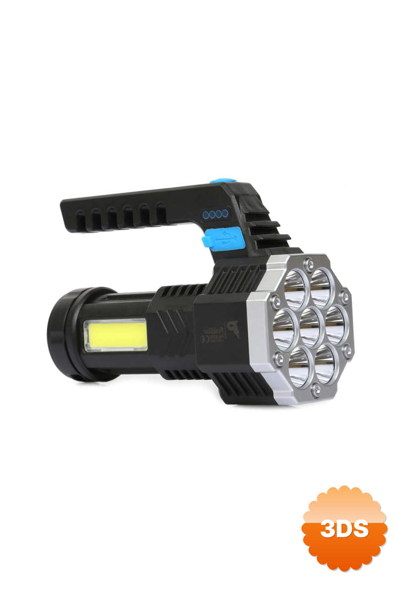 Ps - 3879 Usb Şarj Göstergeli Şarj Edilebilir 7*xpe +cob Led El Feneri