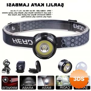 7 Mod Şarjlı Kafa Ve Kamp Lambası Wt - 618 7 Mod Şarjlı Kafa Ve Kamp Lambası Wt - 618