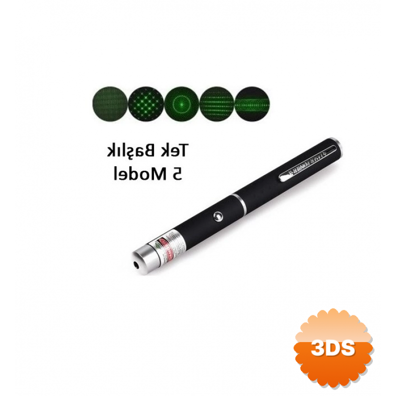 Yeşil Lazer Pointer 5000 Mw 15 Km Etkili (tek Başlık 5 Model)