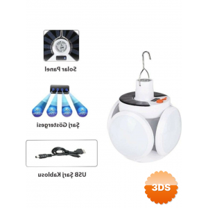 Polizei P - 038 Solar Güneş Enerji Ve Usb Sarjli 5 Kanatlı