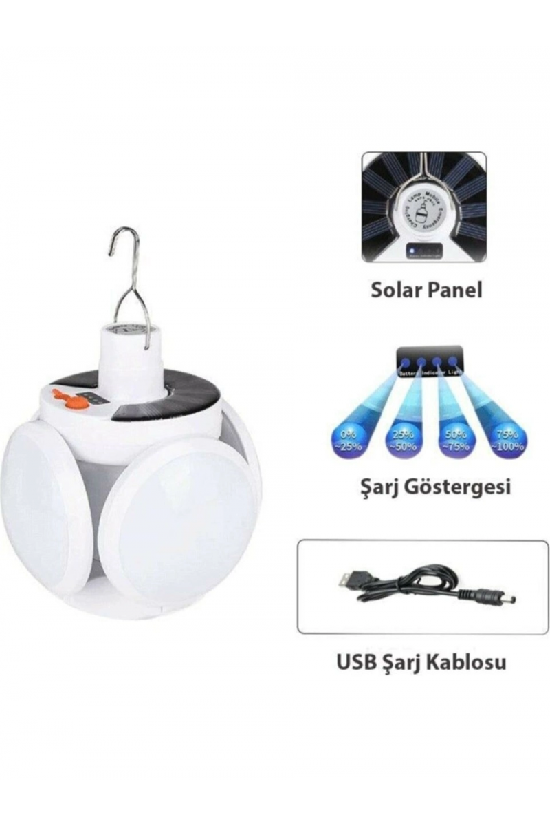 Polizei P - 038 Solar Güneş Enerji Ve Usb Sarjli 5 Kanatlı