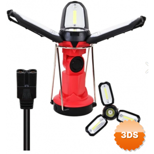 Polizei P - 8801 Şarjlı Katlanabilir 3xcob Led+ 3w Led Çok Fonksiyonlu Kamp Feneri