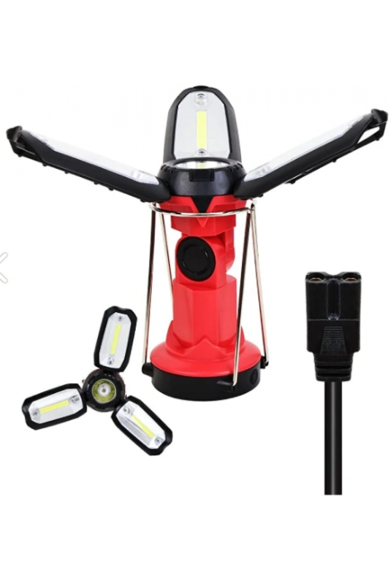 Polizei P - 8801 Şarjlı Katlanabilir 3xcob Led+ 3w Led Çok Fonksiyonlu Kamp Feneri