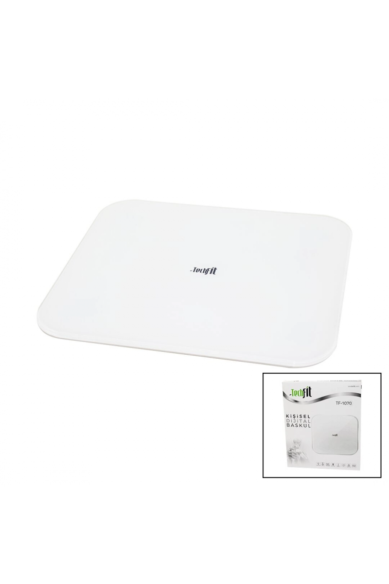 Gizli Ekran - soft Beyaz Cam Zemin Dijital Baskül Terazi 180kg Sensör - led Ekran - oda℃ Tf - 1070
