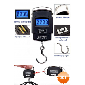 Elektronik Dijital El Kantarı 50 Kg Terazi Tartı 10 Gr Hassasiyet