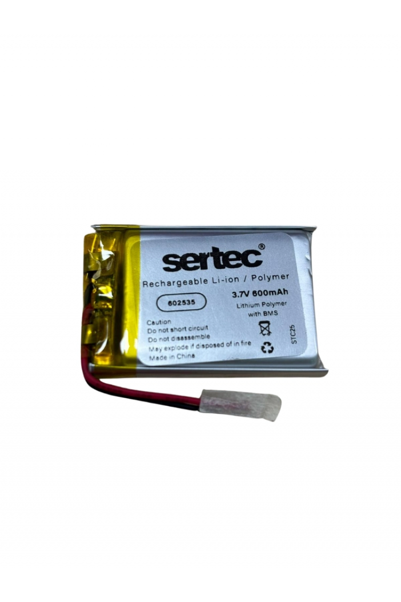 Sertec 602535 3.7v 600 Mah Li - polymer Pil (devreli/1.5a)