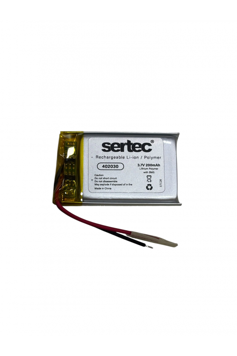 Sertec 402030 3.7v 200mah Li - polymer Pil (devreli/1.5a)