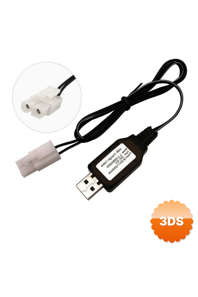 Sertec 9.6v Nı - cd / Nı - mh Oyuncak Bataryası Usb Şarj Kablosu