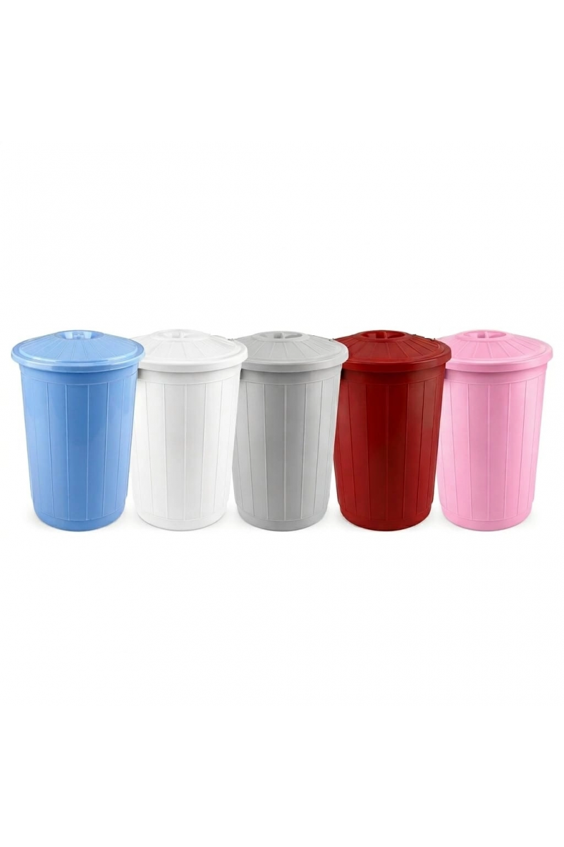 Çöp Kovası 70 Lt Plastik Çöp Kovası Kapaklı Büyük Boy Çöp Bidonu Dayanıklı Çöp Kovası