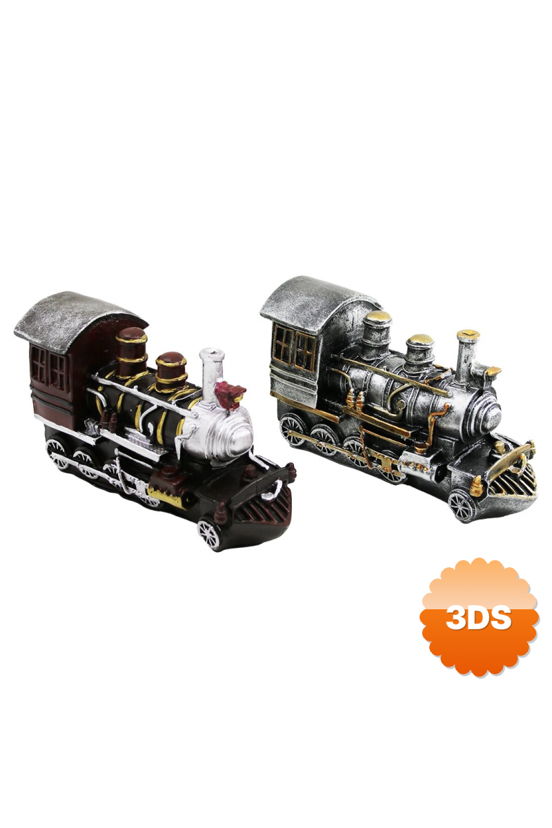 Kumbara Tren Vintage Dekoratif Biblo Kumbara Renkli 20x12x8cm Reçine