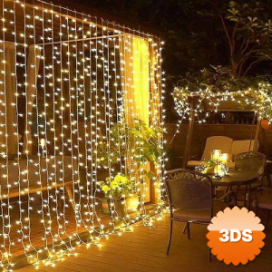 3x2m Premium Perde Led - 8 Fonksiyonlu, Su Geçirmez İç Dış Mekan Teras Dekor Işıkları