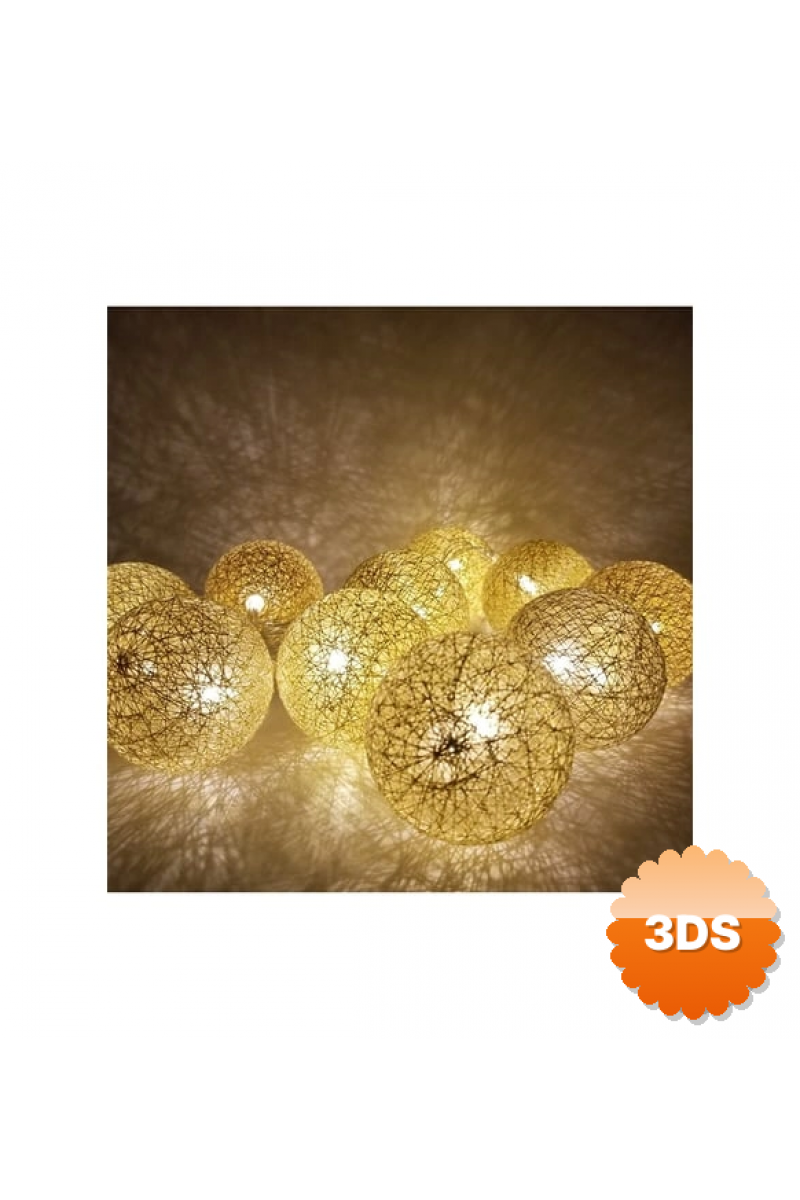 2 Metre 10’lu Top Led Işık - Pilli Gün Işığı Dekoratif Aydınlatma
