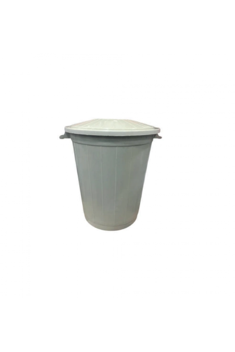 Çöp Kovası 70 Lt Çöp Kovası Kapaklı Büyük Boy Çöp Bidonu Dayanıklı Çöp Kovası - Gri