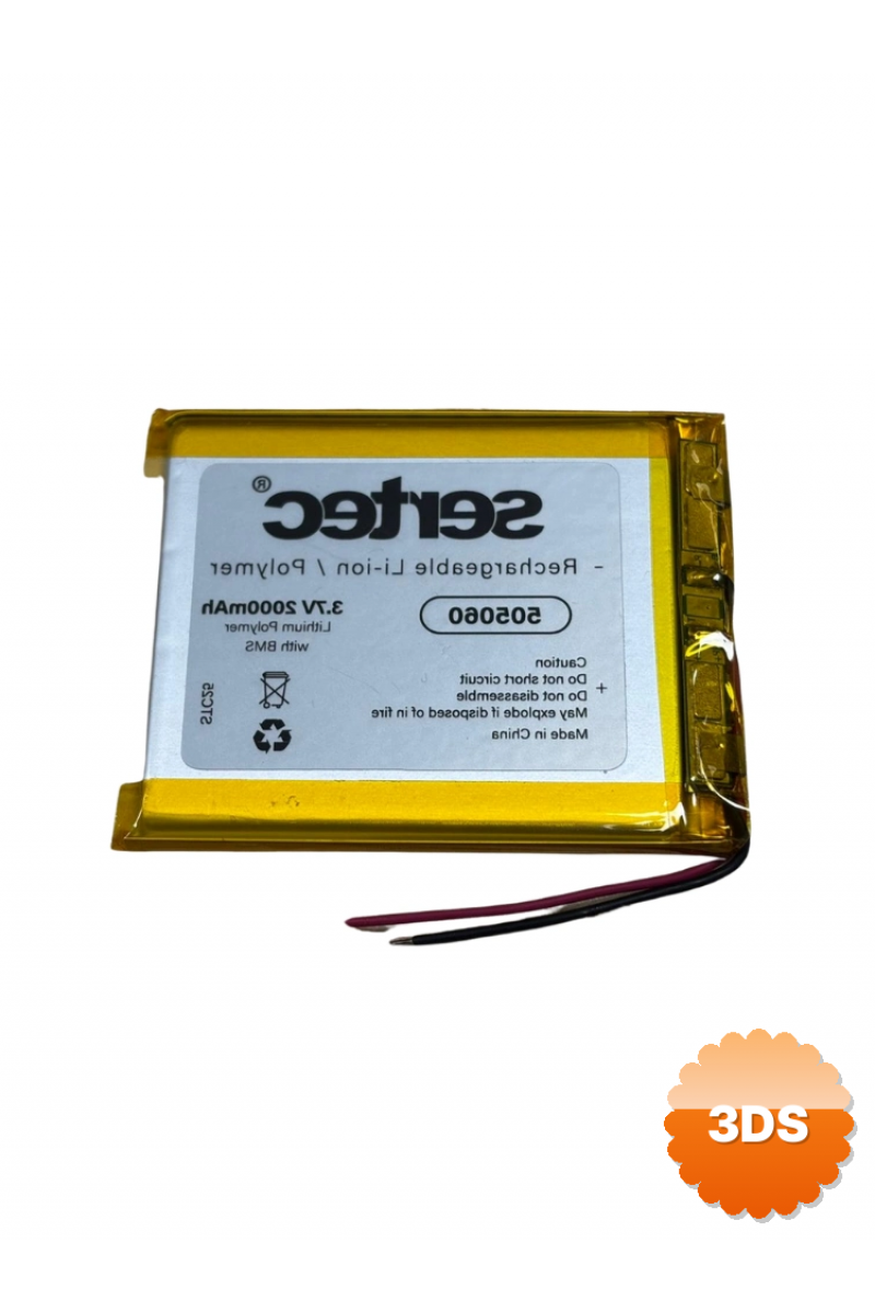 Sertec 505060 3.7v 2000 Mah Li - polymer Pil (devreli/1.5a)