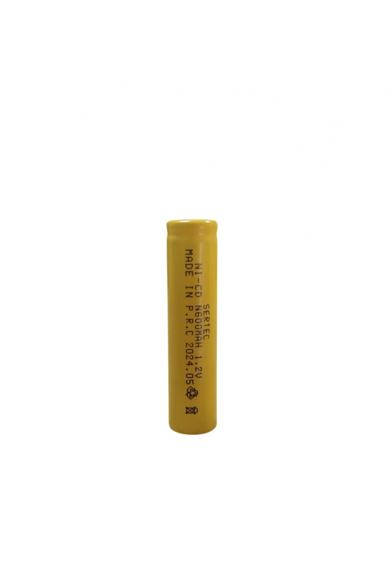 Sertec - 1.2v 600 Mah - N Boy - Ni - cd Şarjlı Pil - (başsız / Flat Head)