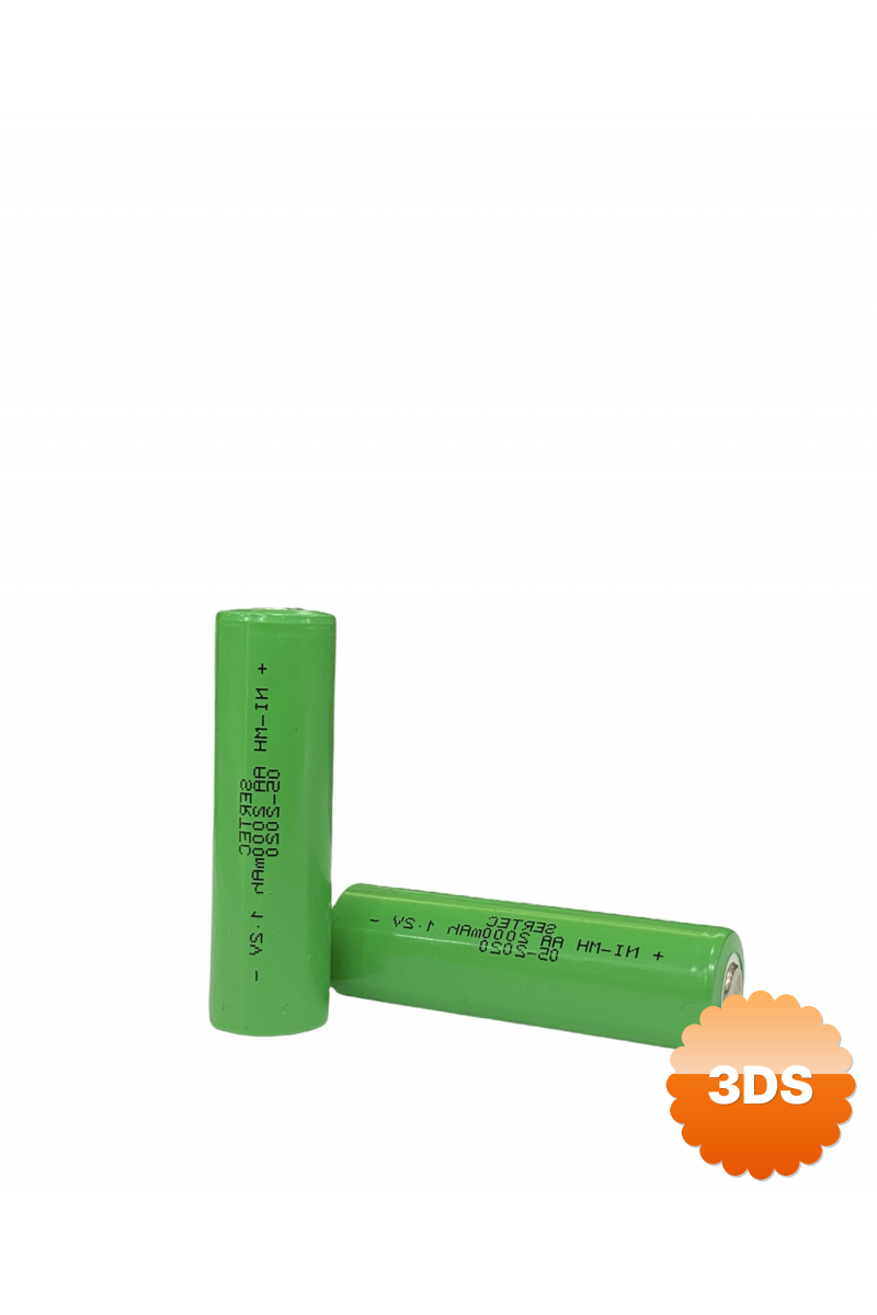 Sertec 1.2v 2000 Mah - Aa - Ni - mh Şarjlı Pil - (başsız / Flat Head)