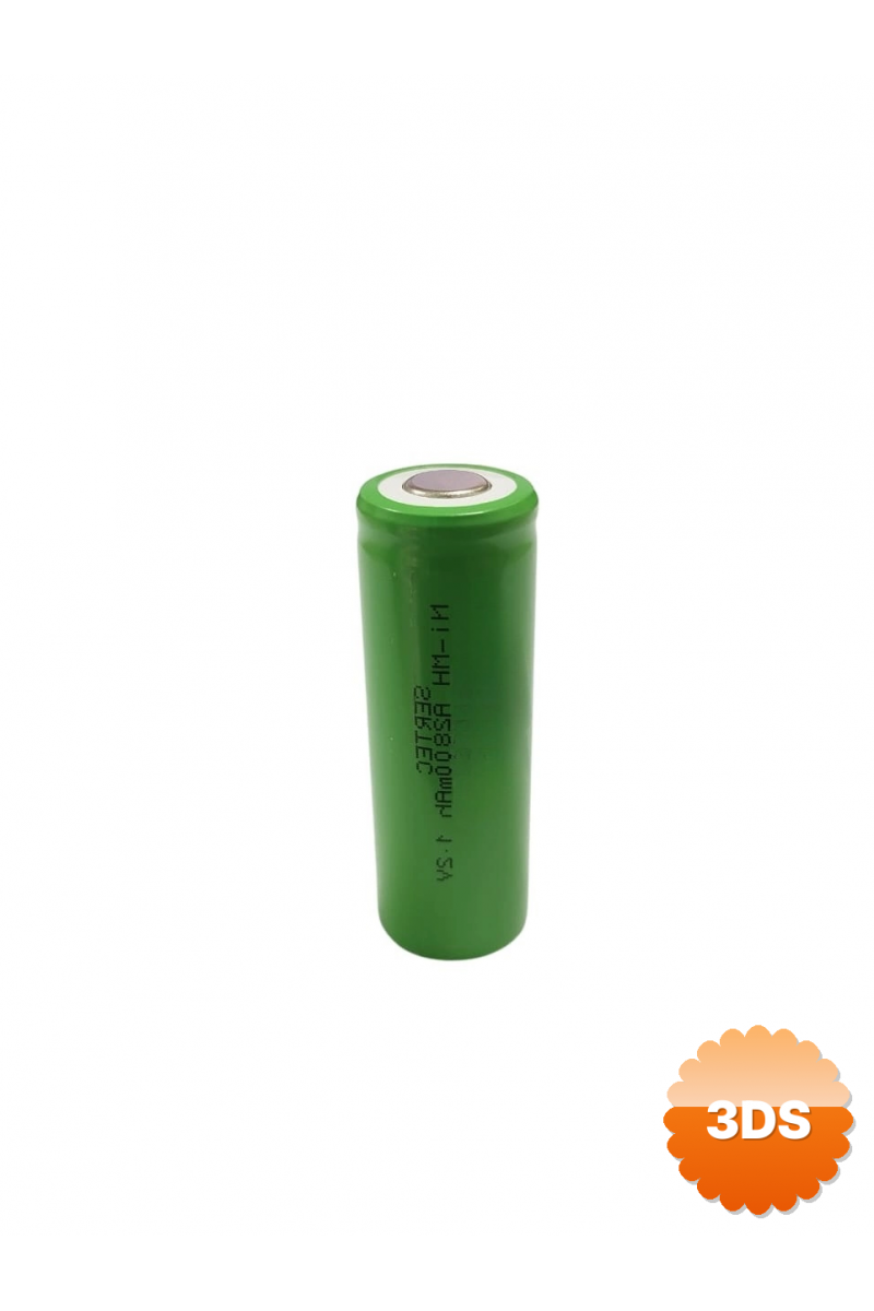 Sertec - 1.2v 2800 Mah - A Size - Ni - mh Şarjlı Pil - (başsız / Flat Head)