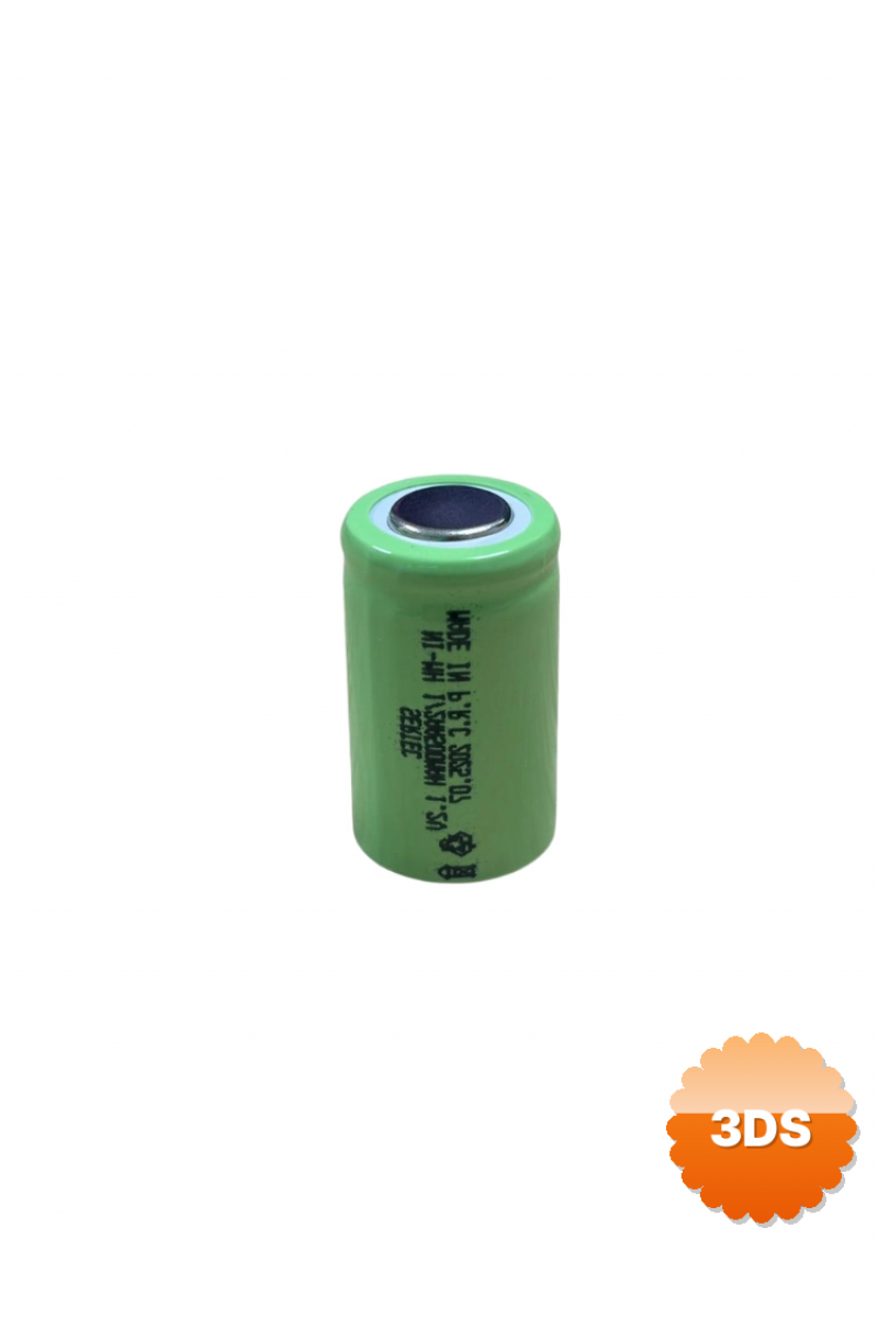 Sertec - 1.2v 500 Mah - 1/2aa - Ni - mh Şarjlı Pil - (başsız / Flat Head)