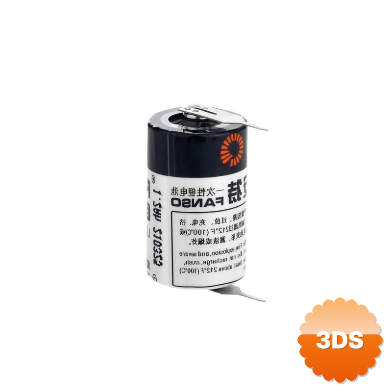 Fanso Er14250h 3.6v 1/2 Aa Size Lithium Pil (li - socl2) 2 Pın