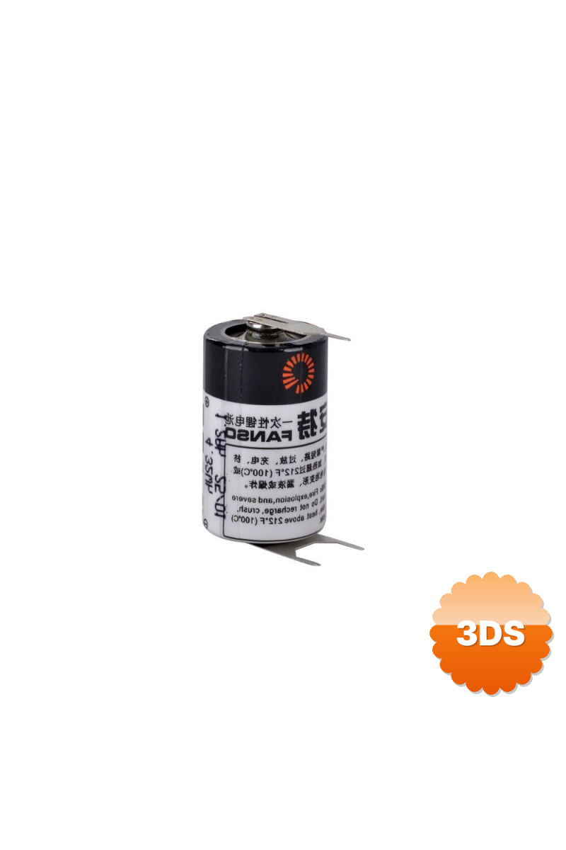 Fanso Er14250h 3.6v 1/2 Aa Size Lithium Pil (li - socl2) 3 Pın