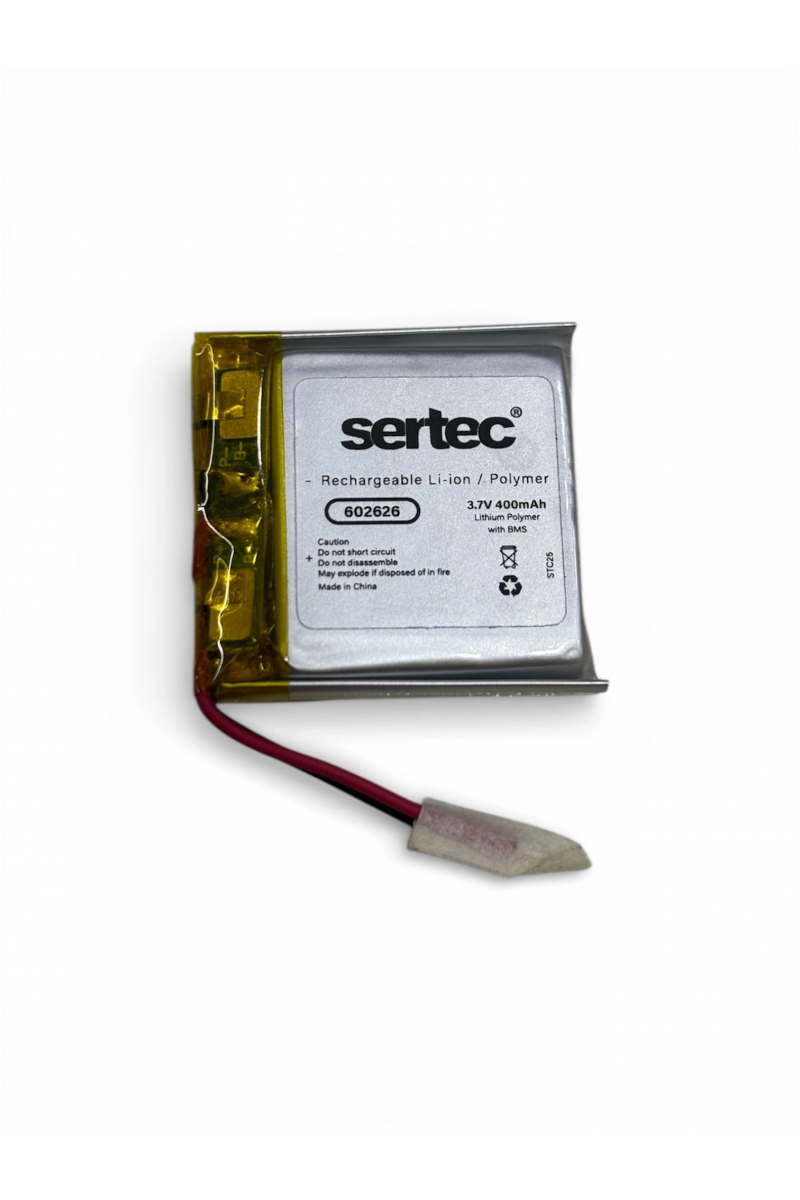 Sertec 602626 3.7v 400mah Li - polymer Pil (devreli/1.5a)