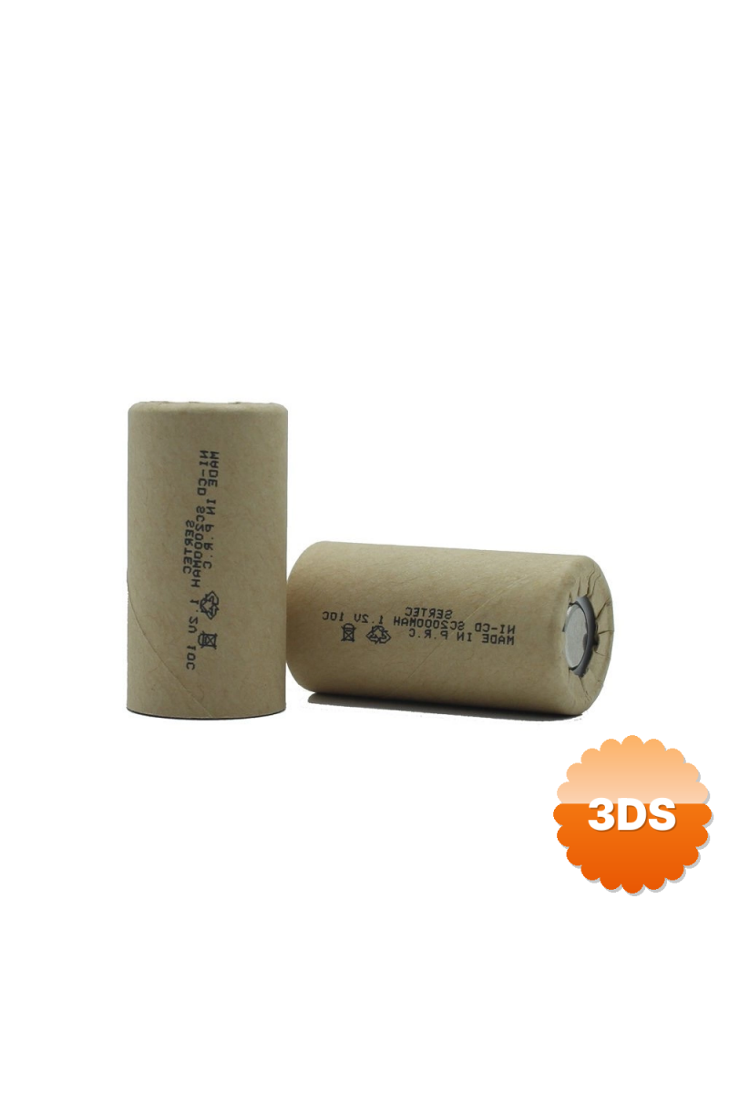Sertec 1.2v Ni - cd Sc 2000 Mah Kağıt Şarjlı Pil 10c (başsız/flat Head)