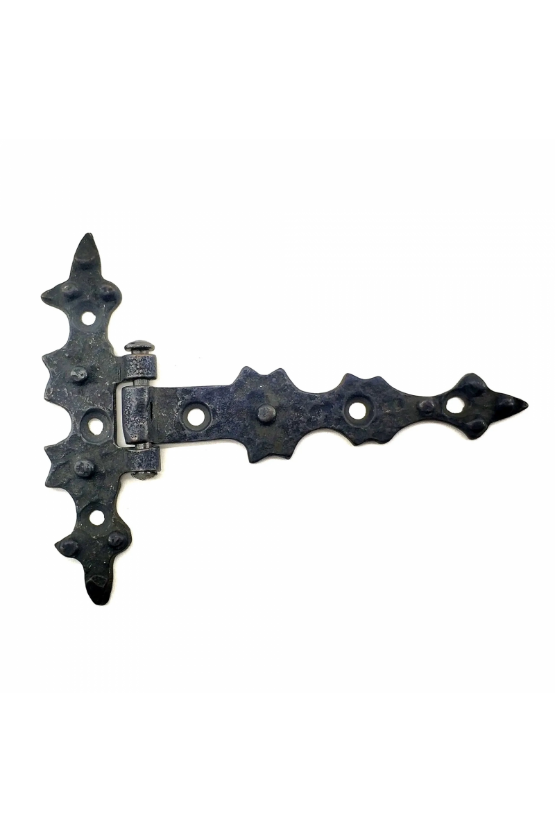 Antika Tarz Dekoratif Pirinç Yıldız Kuyruklu Menteşe - 85x110 Mm, Oksit