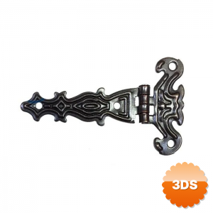 Dekoratif, Sac Tek Kuyruklu Menteşe - 40x68 Mm, Küçük, Eskitme, 1 Adet