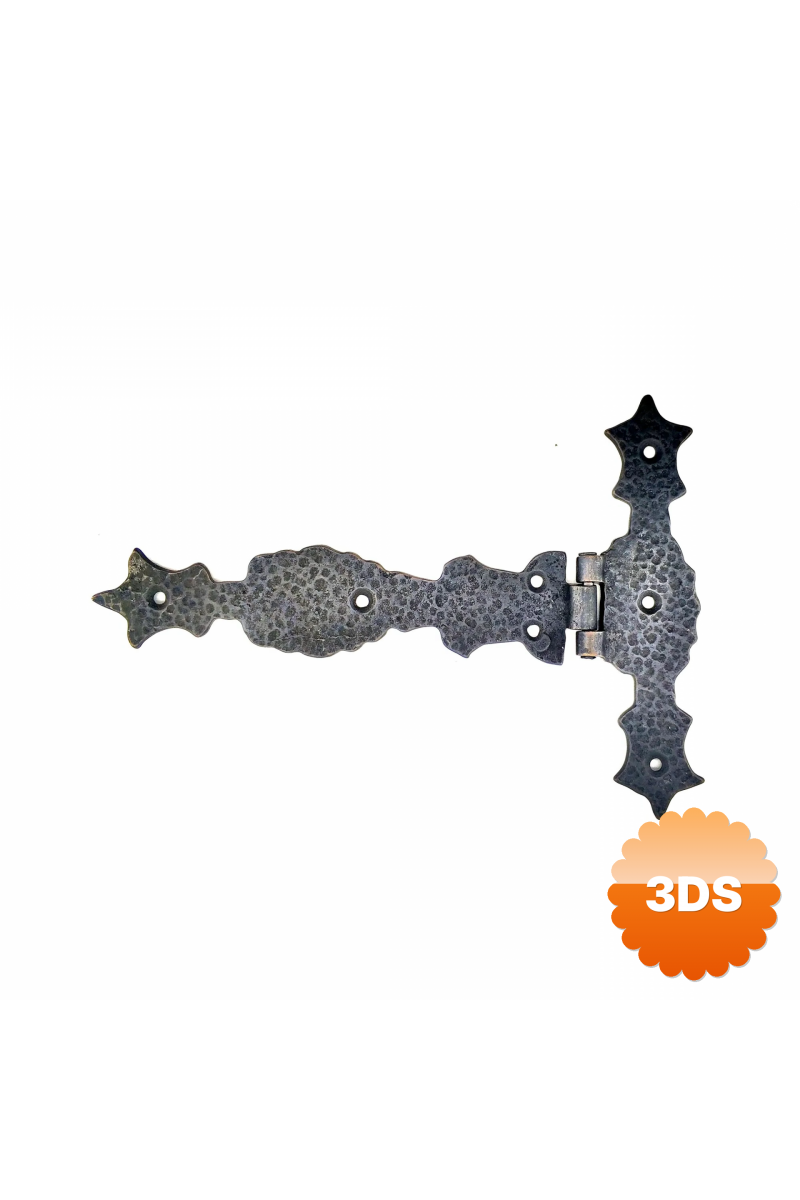 Antika Tarz Dekoratif Pirinç Kuyruklu Zambak Menteşe - 175x248 Mm, Oksit