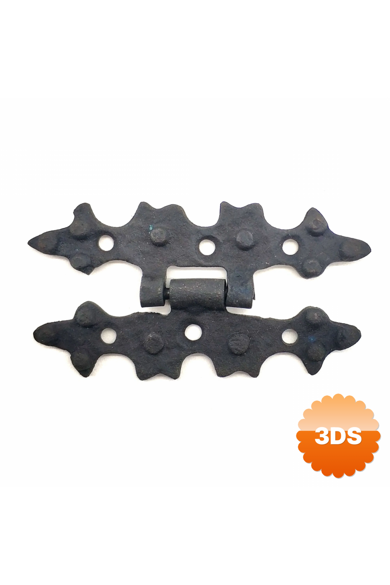 Antika Tarz Dekoratif Pirinç Yıldız Menteşe - 84x44 Mm, Oksit