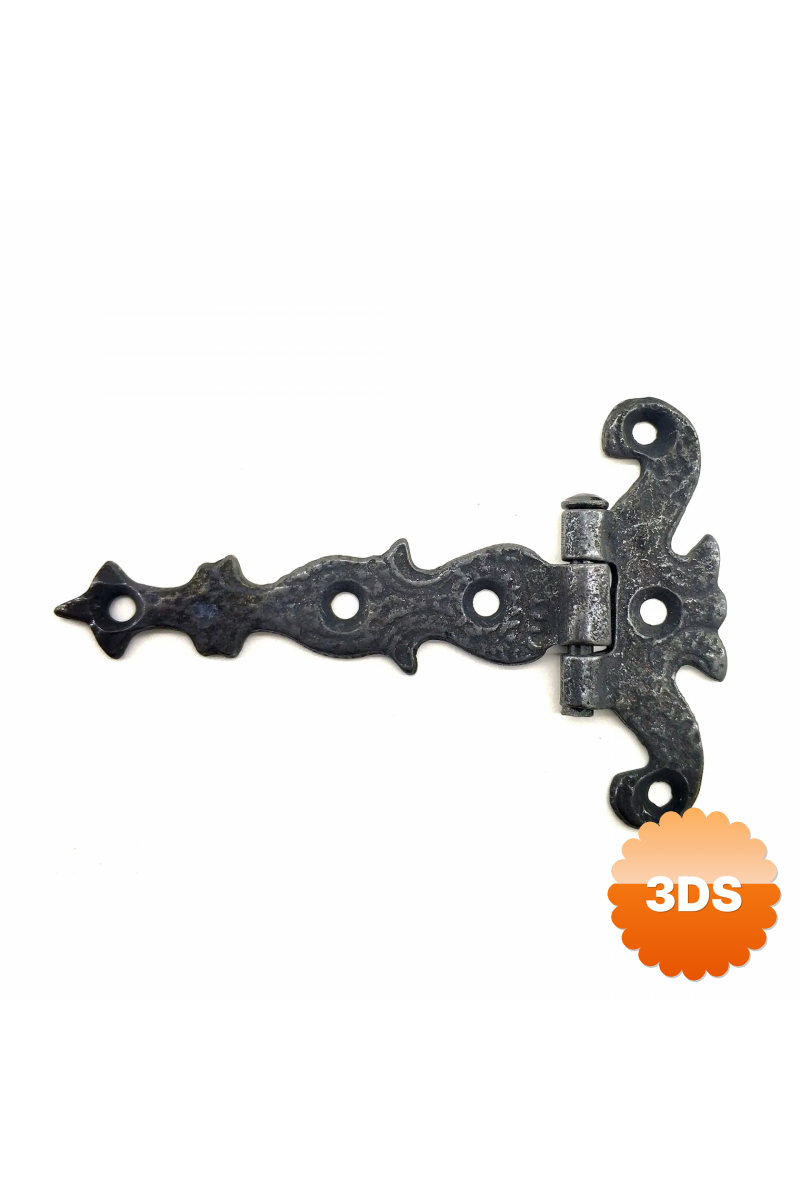 Antika Tarz Dekoratif Pirinç Kuyruklu Kelebek Menteşe - 63x100 Mm, Oksit